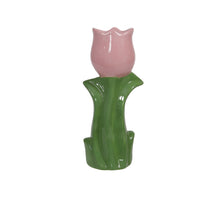 1 Stk. Dolomit-Tulpenvase rosa 20,5 cm