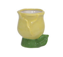 pc. 1 Dolomit-Tulpenblumentopf gelb 8,5 x 10 cm