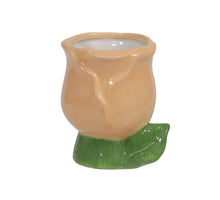 pc. 1 Dolomit-Tulpenblumentopf orange 8,5 x 10 cm