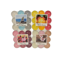 Packung mit 18 Teelichtern, 4 verschiedene Düfte, DISPLAYAKTION!