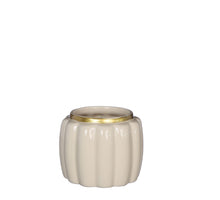 Pouff pot aardewerk Ø9,5 h.7,6 cm crème