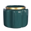 Pouff pot aardewerk Ø17,6 h.13,7 cm petrol
