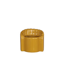 Pouff stoel aardewerk Ø8,4 h.9 l.9,5 cm mosterd