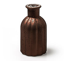 Flaschenglas 'norinne' S braun frost h14 d7,5cm