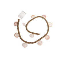 Tealight holder glass with rope 12x12x12cm Natural