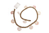 Tealight holder glass with rope 12x12x12cm Natural