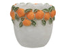 pc. 1 cement flowerpot "orange" orange Ø 13.5x12 cm