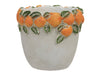 pc. 1 cement flowerpot "orange" orange Ø 15x13.5 cm