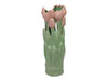 Dolomite tulip vase orange/green Ø 7x21 cm