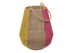 pc. 1 sisal rope lantern/hanging nat./orange/pink Ø 19.5x24.