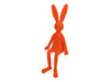 pc. 1 flock rabbit "sitting" orange 40.5 cm