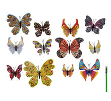 pb. 12 butterflies ass. Stick