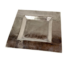 Aluminiumschale quadratisch 59x59x3cm Silber