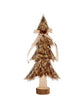 Baum stehend Fell Holz 12x5x27cm Braun