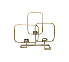 Metall-Kerzenständer Bestau 35x15x37cm Antik Gold