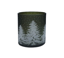 Teelichthalter Baum D7 H8cm Grün/Weiß