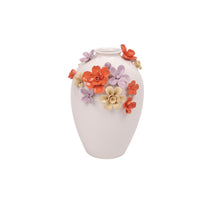 Vase Blume D12 H15cm Weiß