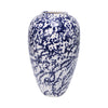 Vase Ceramic Kalamos D23 H38cm Blue/White