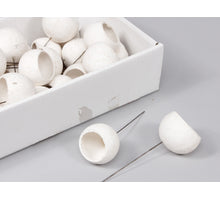Bell Cup Stecker 35 Stück 10 cm - White-wash
