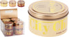 Duftkerze im Blech ''City Chic'' D8 H5cm 3 verschiedene Designs