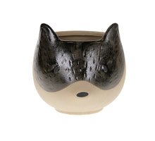 Vase Keramik Ø10x13,5cm Schwarz/Grau