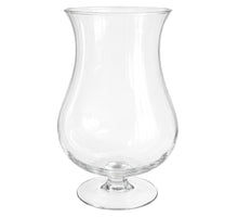 Vaas op voet glas transparant D20 H32 cm