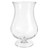 Vaas op voet glas transparant D20 H32 cm