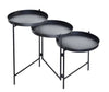 Klapptisch aus Metall, 113,5 x 35 x 57,5 cm, Schwarz