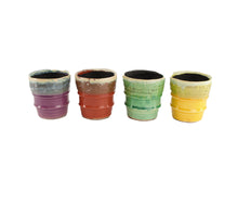 Pflanzgefäß Keramik Ø11x11,5cm 4 Farben Assortiert