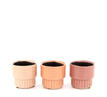 Pflanzgefäß Keramik Ø8.2x7.5cm Rosa Mix