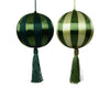Kerstbal foam thread tassel 2 kleuren assortie groen/kleur(en) D.10cm