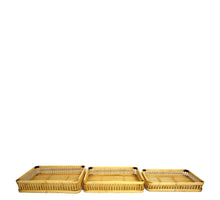 S/3 Tablett Bambus 51,5x36,5x10cm Natur