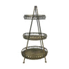 Metall-Etagenregal 39x28x69cm Antikgold-grau gewaschen