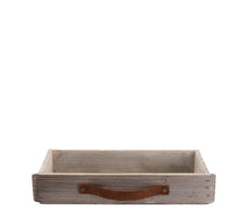Schublade Holz 28x12x5cm Antique White-wash