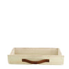 Kerzenhalter Holz Ø14x42.5cm Weiß/Natur-wash