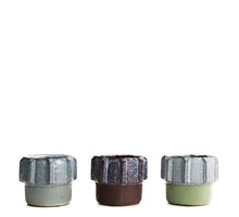 Pflanzgefäß Keramik 10x8x8,5cm Gemischt Blau