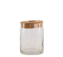 Vase Glas mit Deckel Ø8x10.8cm Natur