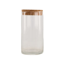 Vase Glas mit Deckel Ø8x15.7cm Natur