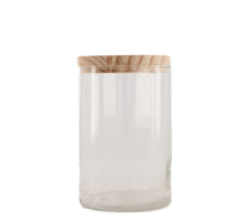 Vase Glas mit Deckel Ø10.2x16.2cm Natur