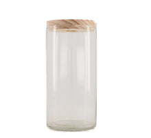 Vase Glas mit Deckel Ø10.1x20.8cm Natur