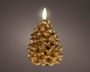 LED kaars wax pinecone fire flame effect binnen goud/warm wit D.7cm x H.10.8cm