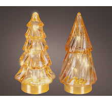 Micro LED boom glas steady binnen 2ass amber/warm wit D.6cm x H.12.8cm