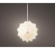 LED ster papier fsc binnen wit/warm wit D40 H12cm