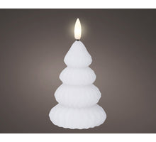 LED kaars wax steady binnen wit/warm wit D7,2 H10,5cm