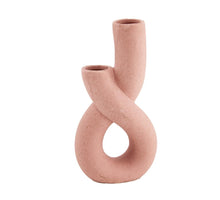Vase Keramik 12x6x26cm Weiß