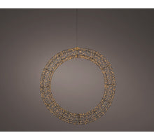 Micro LED krans metaal buiten  D.116cm L.16cm  zwart/klassiek warm