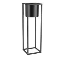 Blumentopf in Ständer DETLEF 15x15x50cm Metall schwarz