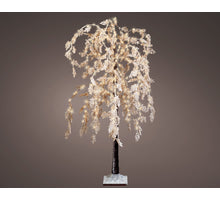 Baum mit weißen Blüten, Außenbereich, warmweiß, H180cm, 360 Micro-LEDs