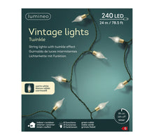 LED lights 8 functie twinkel buiten groen/w. wit L.2390cm