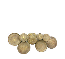 Wandkunst Kreise Metall 118x4.5x52cm Gold weiß-gewaschen